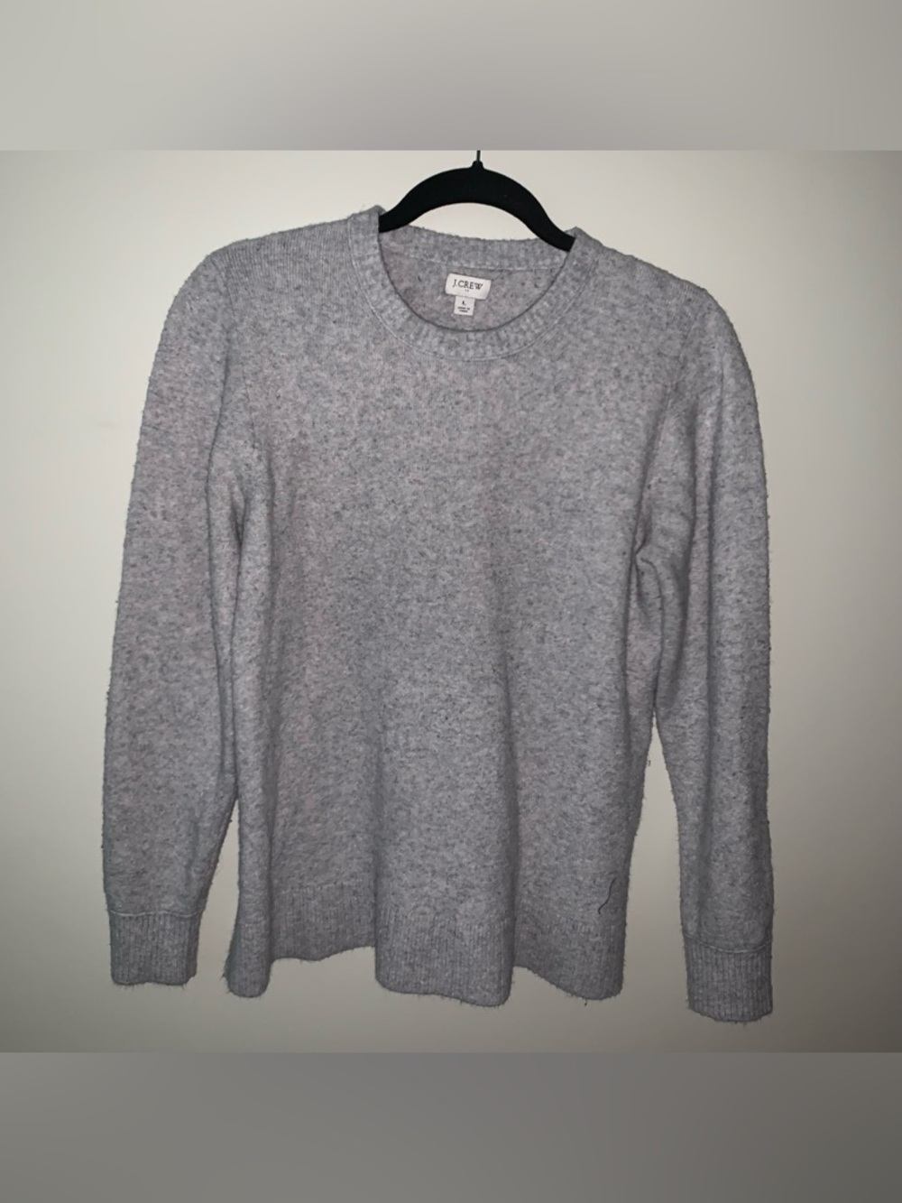 J. Crew Women's Light Heather Gray Crewneck Sweater
